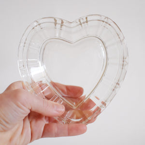 Thrifted Goods - Heart Glass Jewerly Dish