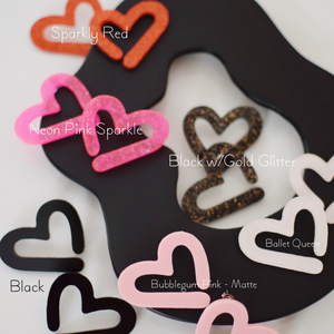 Earrings - Valentines Day - Squiggle Heart Studs
