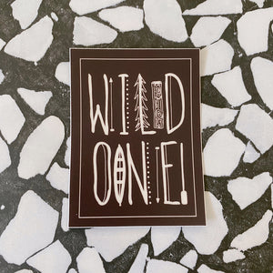 Sticker - Wild One - Dark Brown