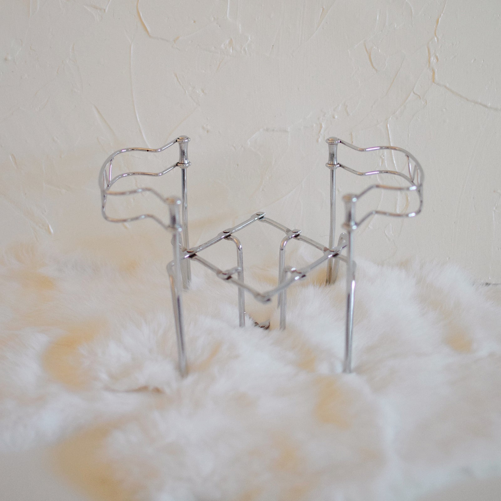 Styling Piece - Vintage MCM Expandable Chrome Trivet Casserole Dish Holder