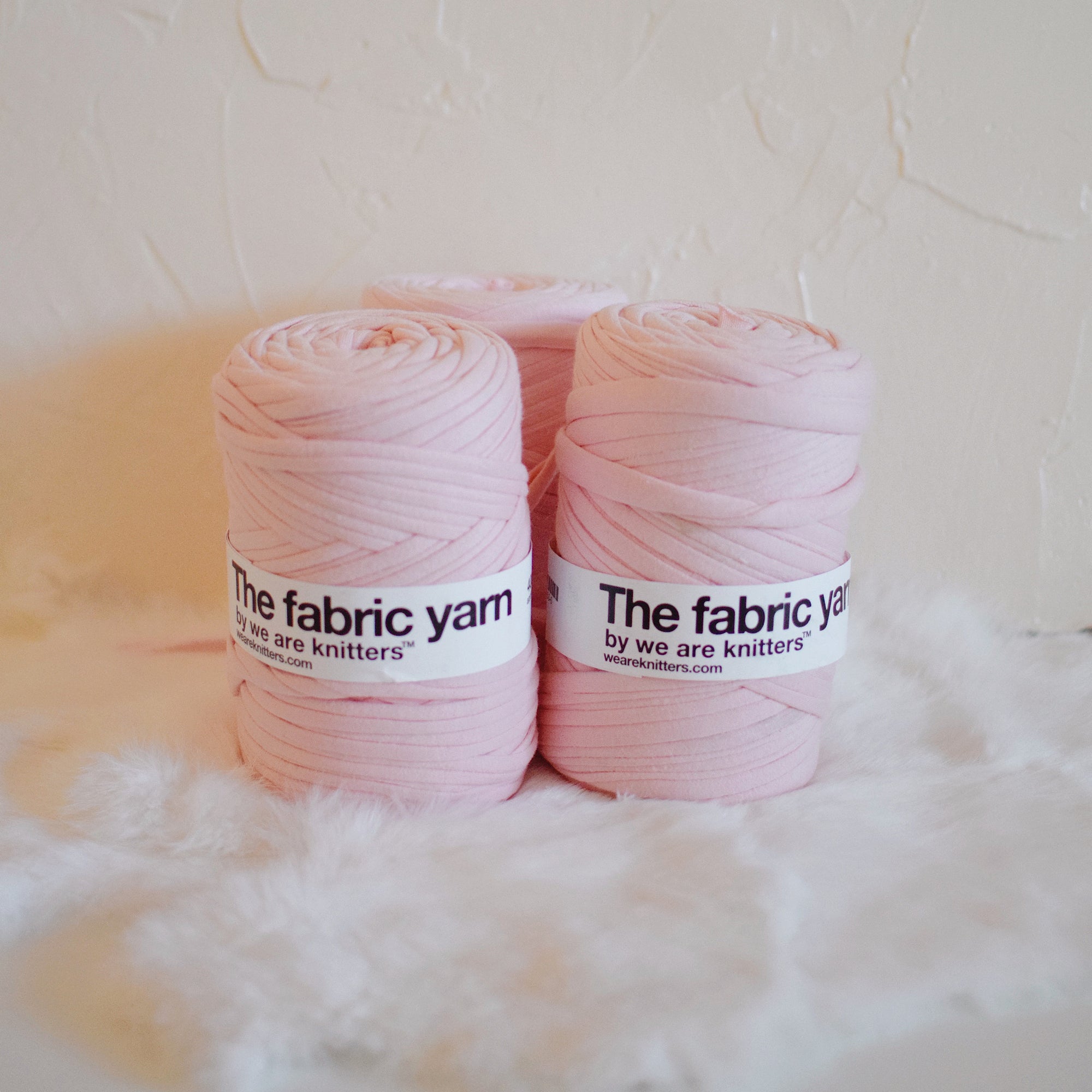 Material - we are knitters Fabric T-Shirt Yarn (Pink) - 3 Pack