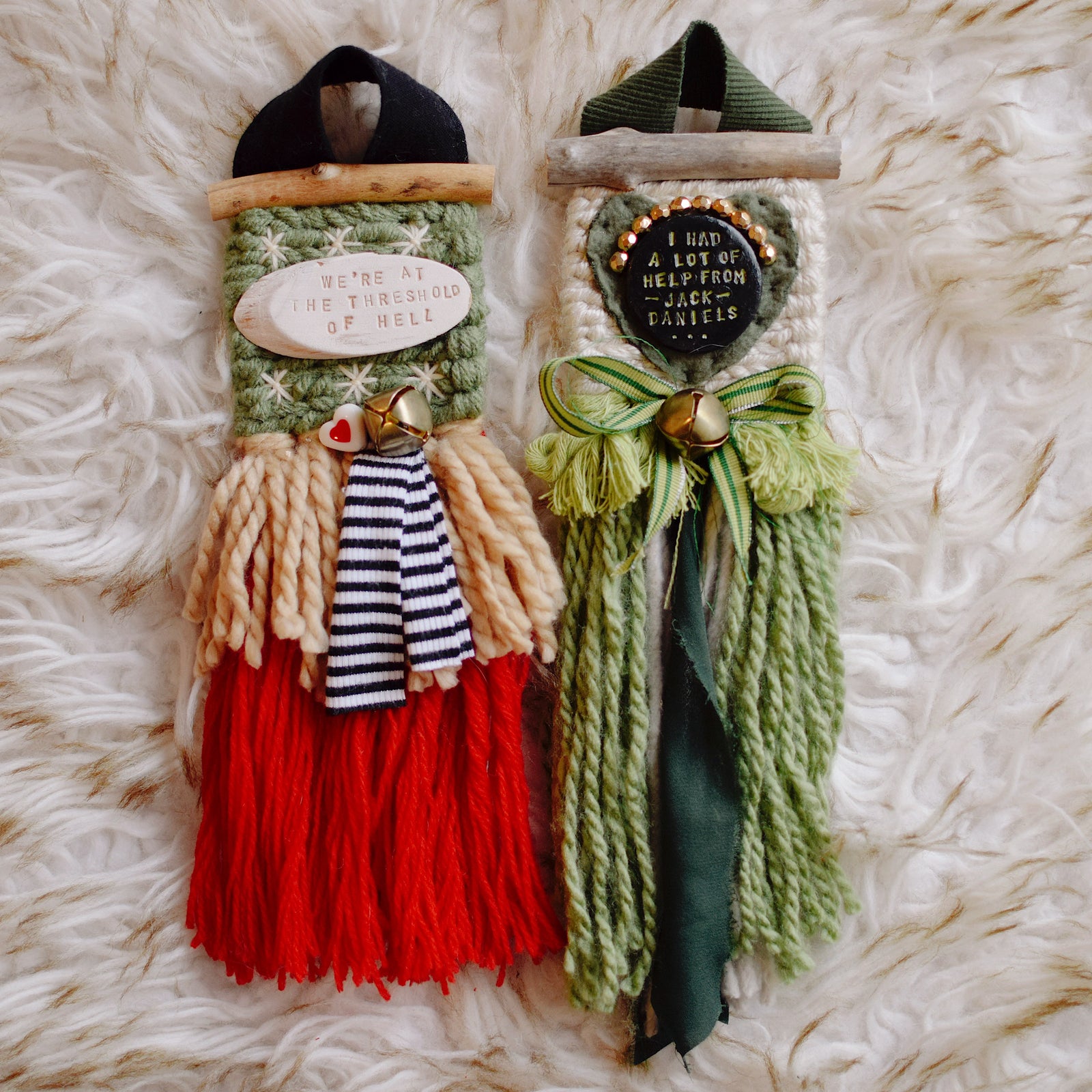 Mini Weave - Christmas Vacation - WE'RE AT THE THRESHOLD OF HELL + I HAD A LOT OF HELP FROM JACK DANIELS