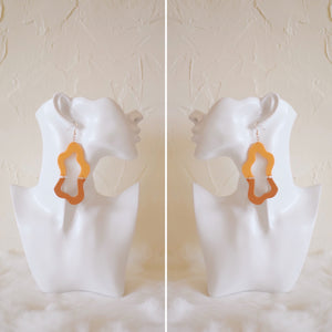 Earrings - Cinco de Mayo -  Tangerine/Terra Cotta Colorblock Wiggles