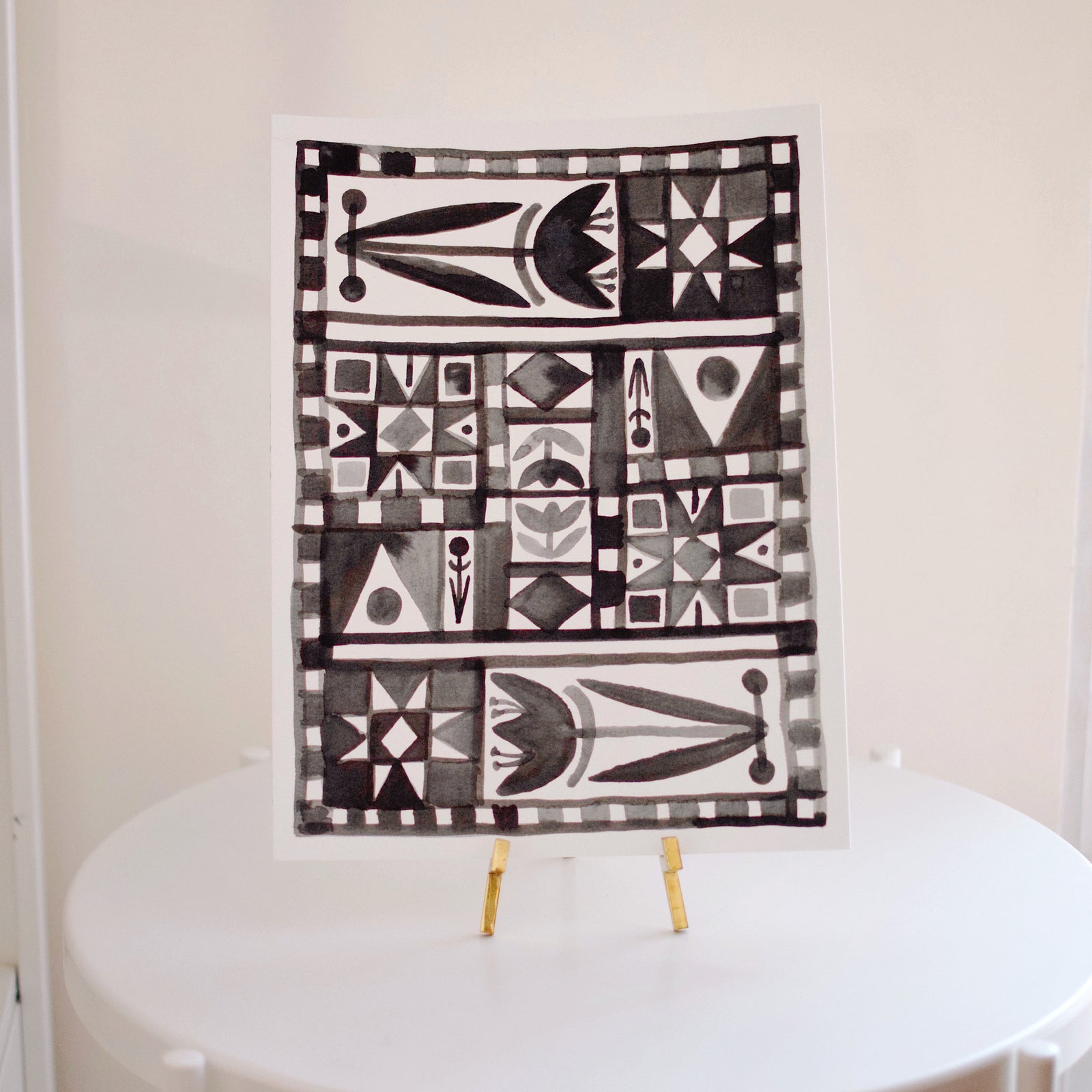 Original Watercolor Painting - Quilt Pattern No. 11