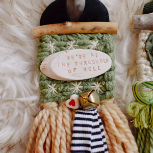 Mini Weave - Christmas Vacation - WE'RE AT THE THRESHOLD OF HELL + I HAD A LOT OF HELP FROM JACK DANIELS