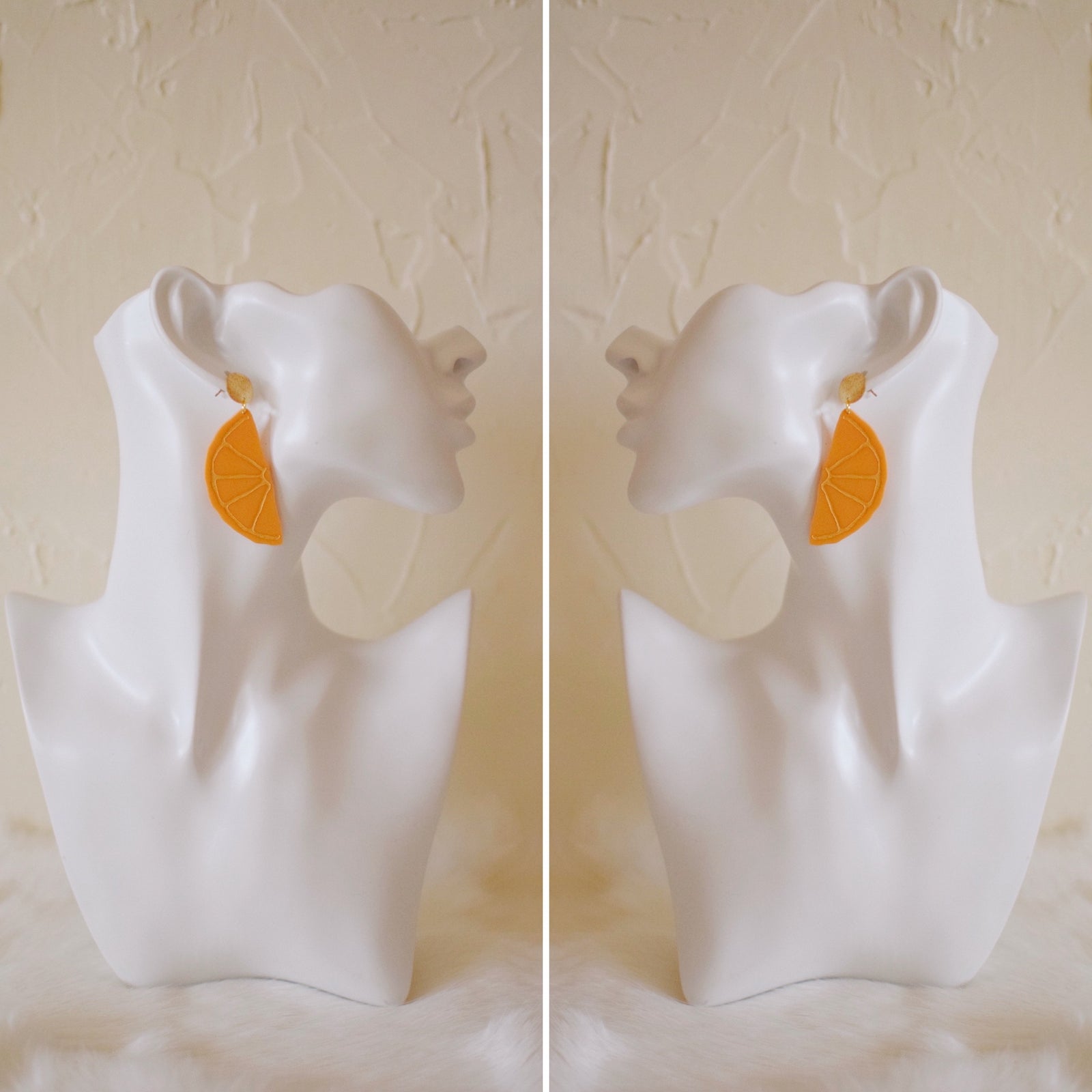 Earrings - Bar Collection - Orange Slice Dangles - Orange