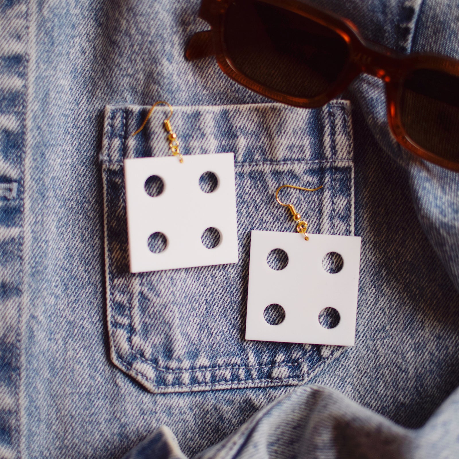 Earrings - Breeze Block Stacked Mega Dangle - Style No. 6