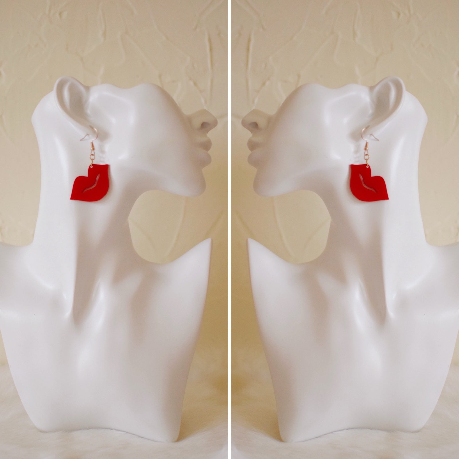 Earrings - Valentines Day - Smooch Dangles - Red