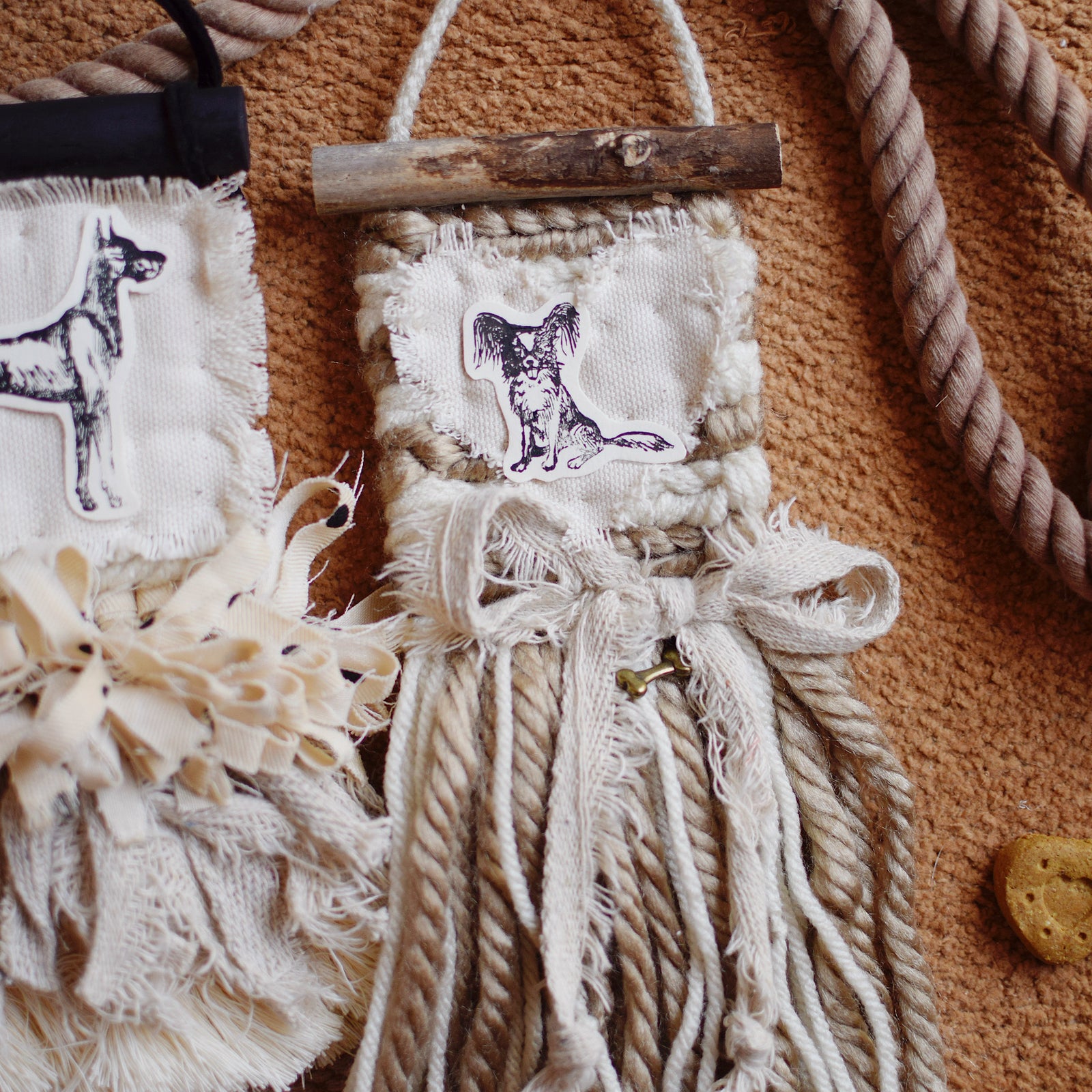 Mini Weave - DOGS - GREAT DANE + PAPILLON