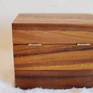 Thrifted Goods - Wooden Acacia Recipes Box