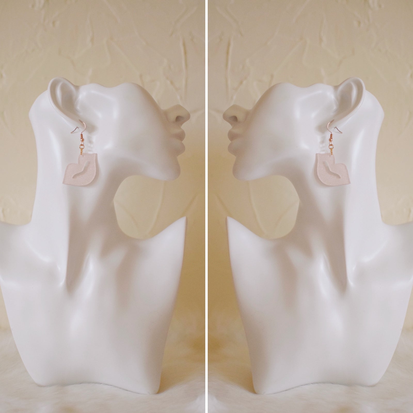 Earrings - Valentines Day - Smooch Dangles - Ballet Glitter