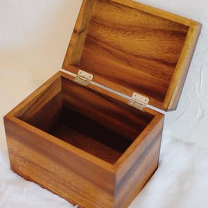 Thrifted Goods - Wooden Acacia Recipes Box