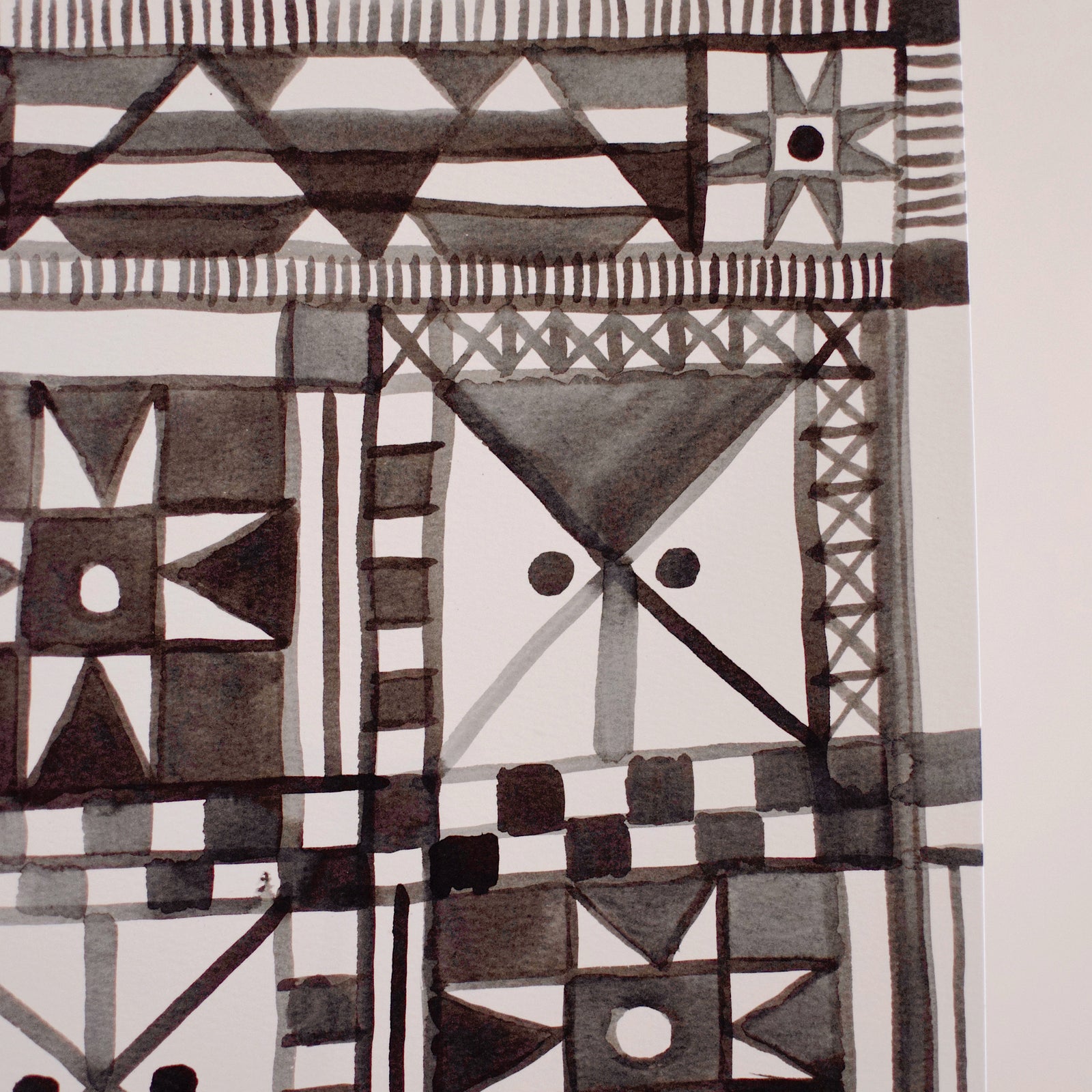 Original Watercolor Painting - Quilt Pattern No. 13