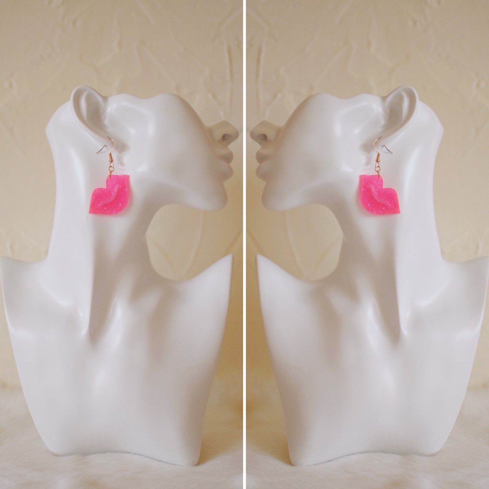 Earrings - Valentines Day - Smooch Dangles - Hot Pink Party