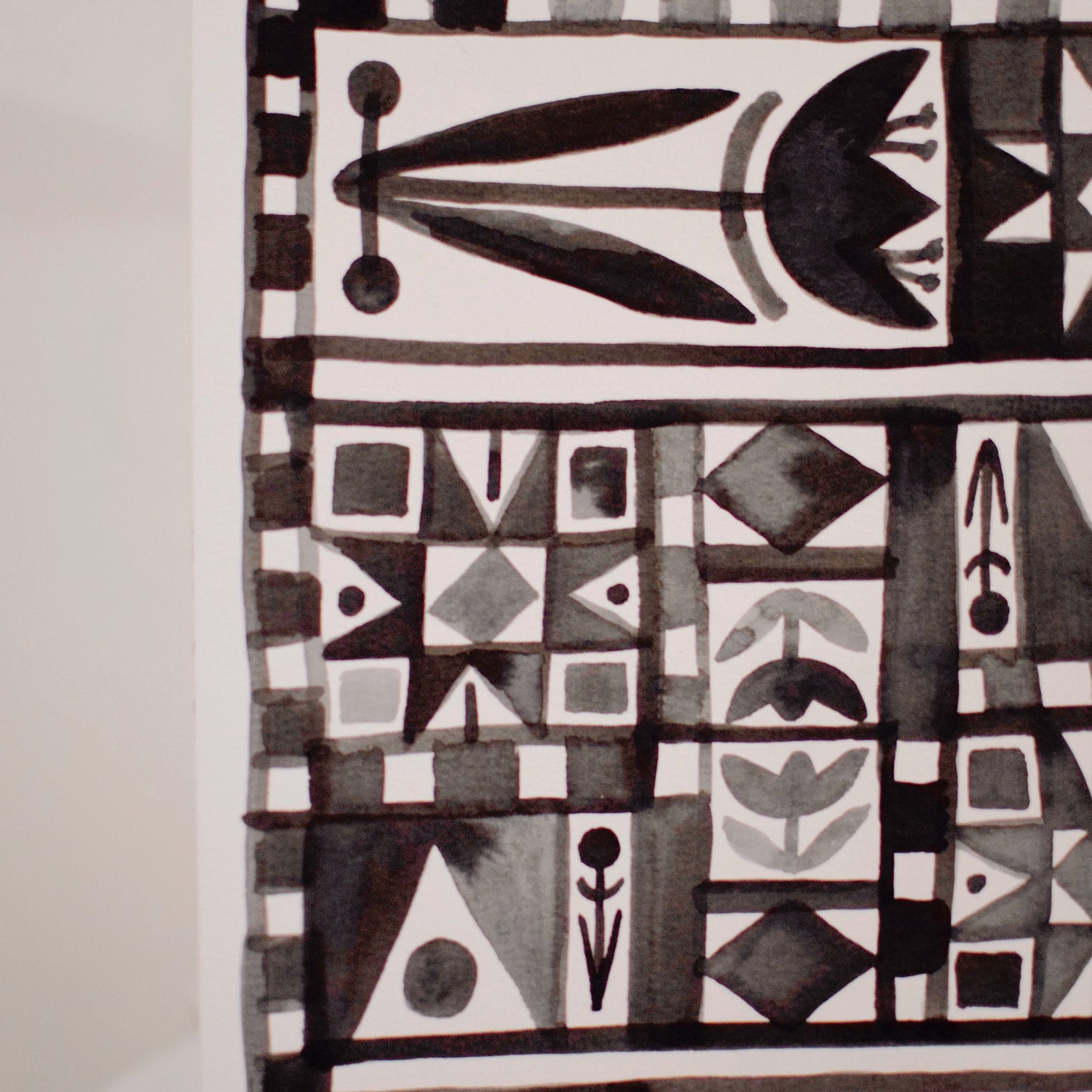 Original Watercolor Painting - Quilt Pattern No. 11