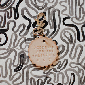 Thrift-y Leather Keychains