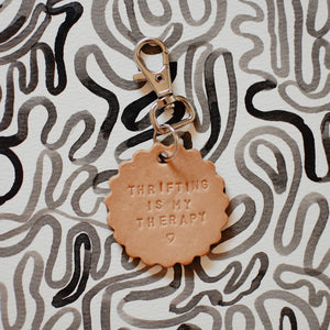 Thrift-y Leather Keychains