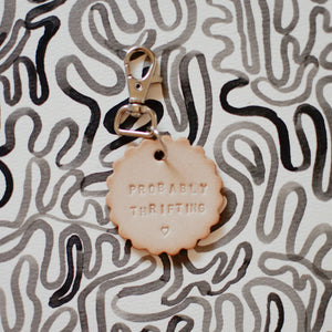 Thrift-y Leather Keychains