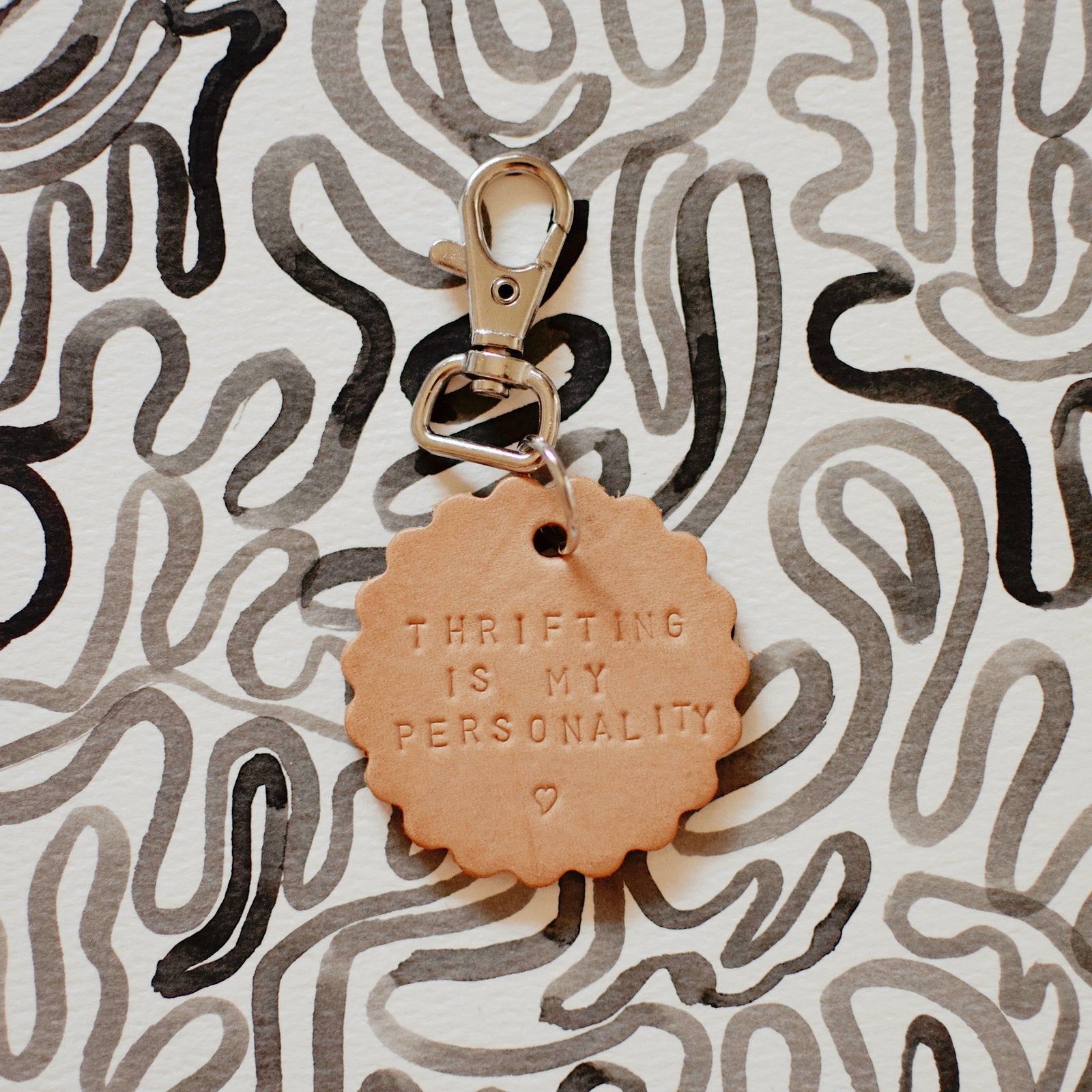 Thrift-y Leather Keychains