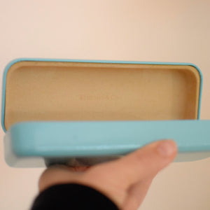 Tiffany & Co. Hard Leather Sunglass Case - Tiffany Blue with Tan Velvet Interior
