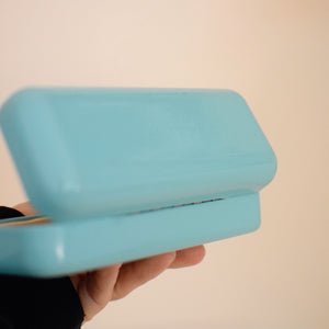 Tiffany & Co. Hard Leather Sunglass Case - Tiffany Blue with Tan Velvet Interior
