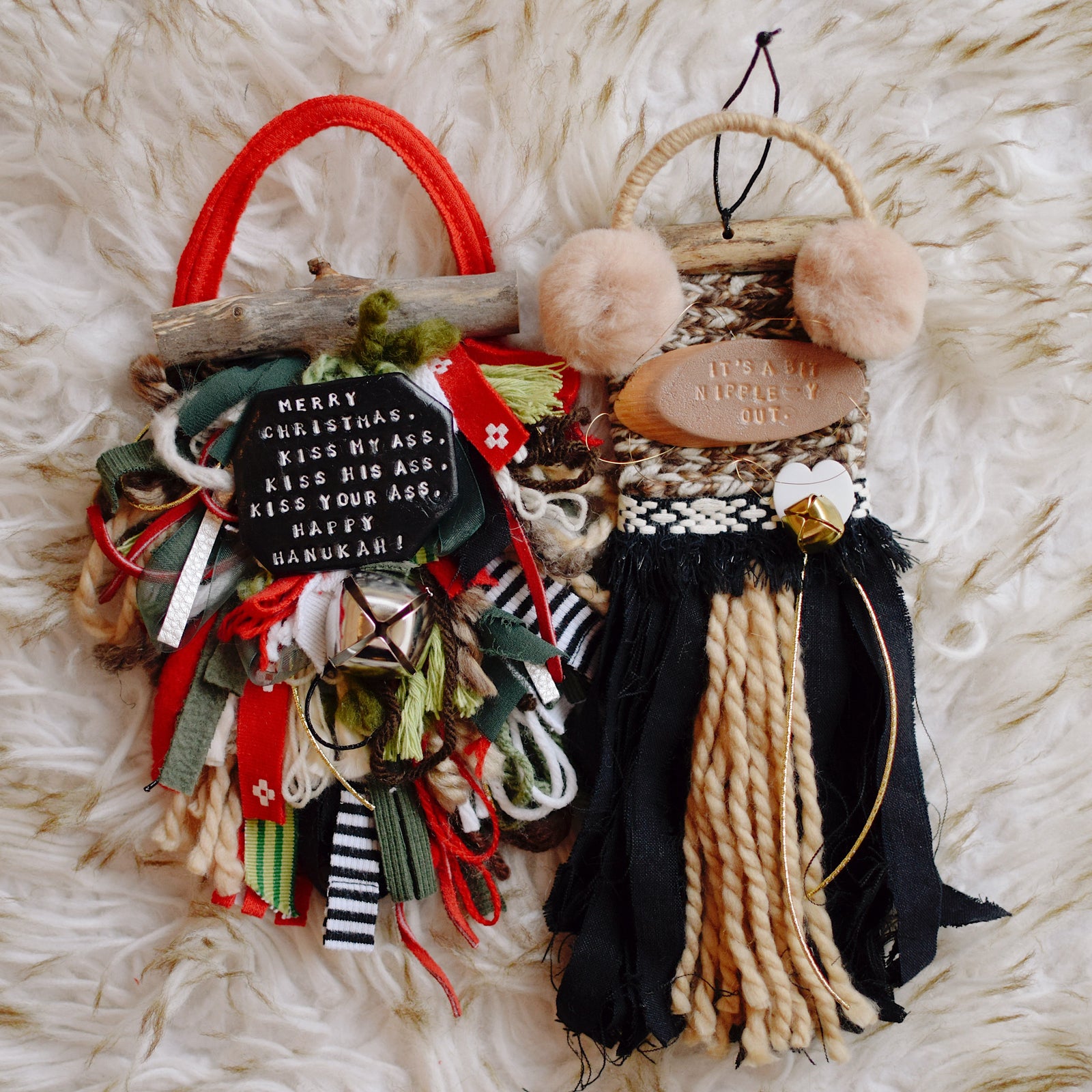 Mini Weave - Christmas Vacation - MERRY CHRISTMAS KISS MY ASS + IT'S A BIT NIPPLE-Y OUT