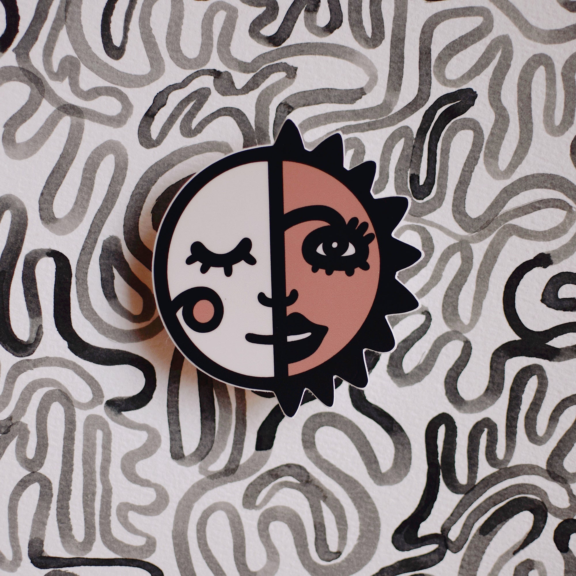 Sticker - Sun/Moon Face