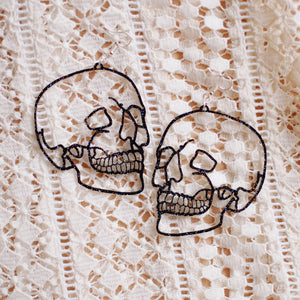 Earrings - Halloween Skull Hoops - Spooky Screams