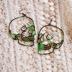 Earrings - Halloween Skull Hoops - Hallucinations