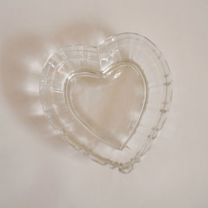 Thrifted Goods - Heart Glass Jewerly Dish