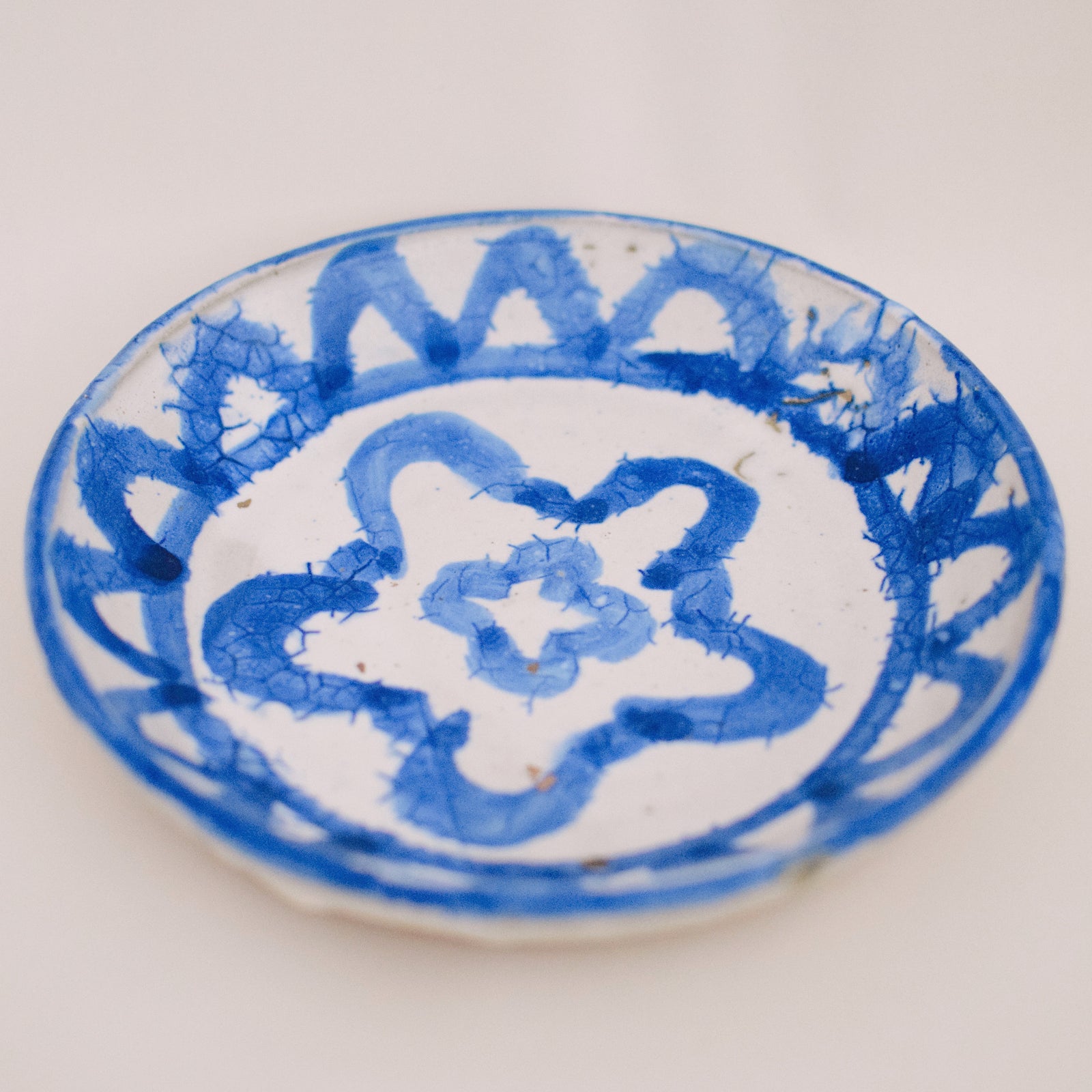 Styling Piece - Handmade Pottery Dish (Blue + White)