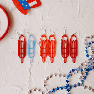 Earrings - 4th of July - Bomb Pop Outlines (All Colorways)