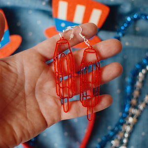 Earrings - 4th of July - Bomb Pop Outlines (All Colorways)