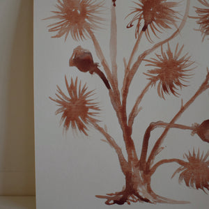 Original Watercolor Painting - Luna's Collection - Thistle Spray
