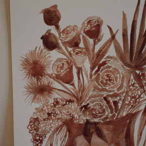 Original Watercolor Painting - Luna's Collection - Western Arrangement