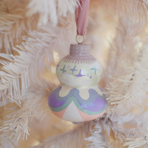 Ornament - Hand Painted Ceramic Bulb - CLOUDS + CAROUSELS