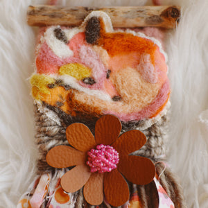 Mini Weave - The Little Explorer Collection - FELTED FOX + BEADED LACE FAN