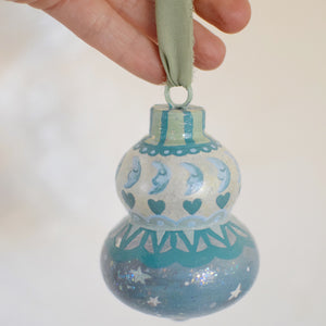 Ornament - Hand Painted Ceramic Bulb - TO THE MOON