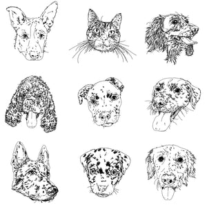 Digital Line Drawing - CUSTOM Pet Portrait