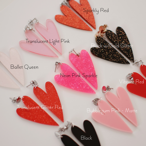 Earrings - Valentines Day - Simple Heart Drops