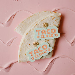 Earrings - Cinco de Mayo - Mint Taco O'Clock-O Dangles