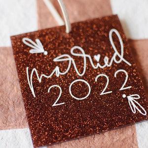 Ornament - Married 2022 (Copper Glitter)