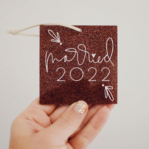Ornament - Married 2022 (Copper Glitter)
